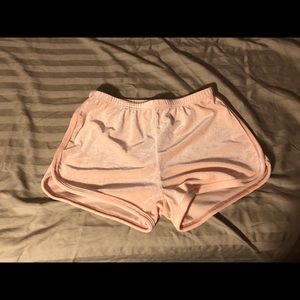 Pink Velvet Shorts